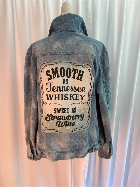 Bandolino Jackets & Blazers - Bandolino Faded Blue Denim Jacket with Graphic Back